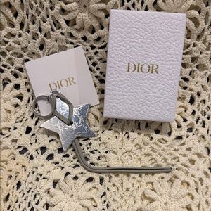 Dior Metallic Star Keychain